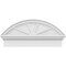 Ekena Millwork Segment Arch 4 Spoke Architectural Grade PVC Combination Pediment, 30"W x 14-3/8"H x 2-3/4"P PEDPC030X145SEG04 - alternate 3
